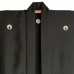 HAORI EN SOIE NOIRE AJOURÉE À KAMON 007-123 (L) 
